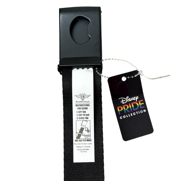 Buckle-Down Disney Pride Collection Rainbow Mickey Adjustable Web Belt NEW - Picture 5 of 5